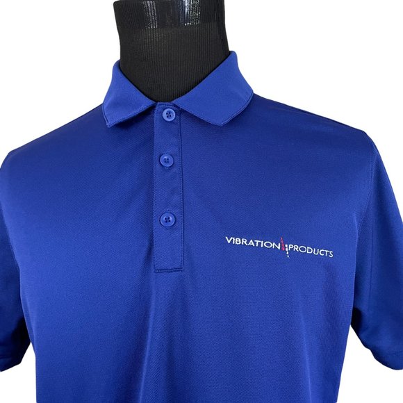 Nike Golf | Men's Dri-Fit Blue Short Sleeve Polo Shirt Large Vibration Products - Picture 3 of 7